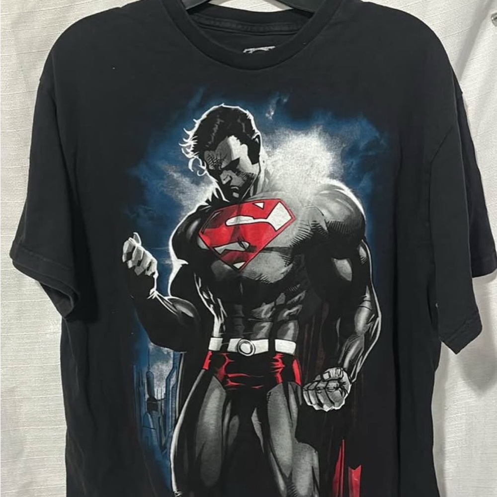 Superman Graphic Black T-Shirt Men Size L Large